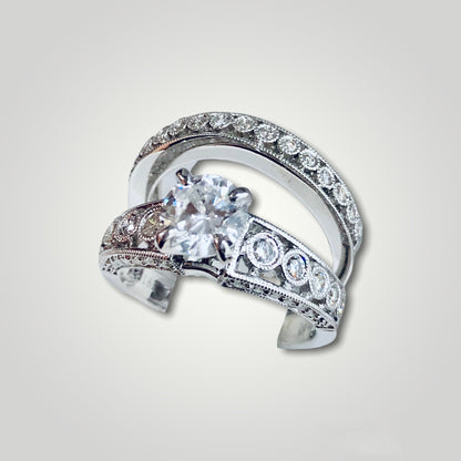 Womens Diamond Bridal Set - Q&T Jewelry
