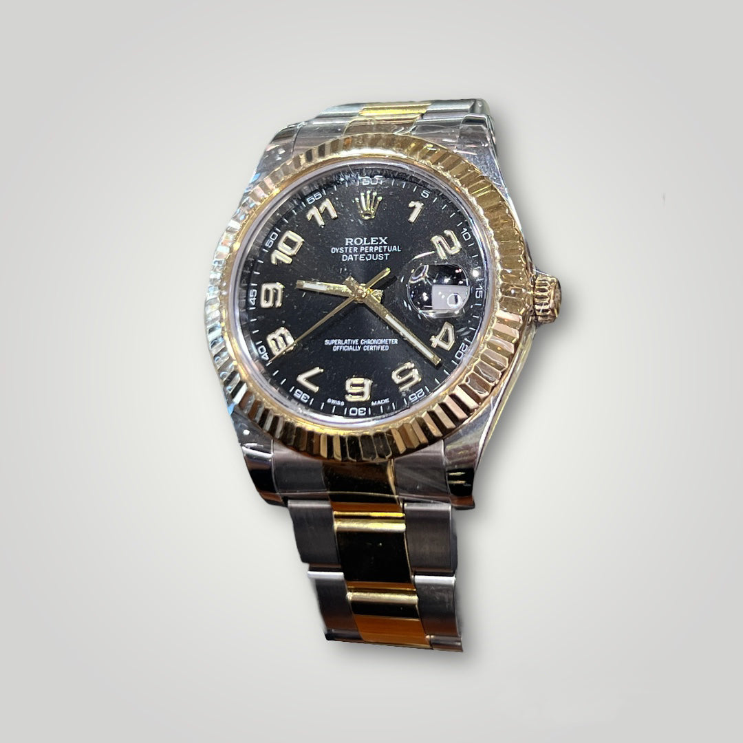 Two Tone DateJust Men s Rolex Q T Jewelry