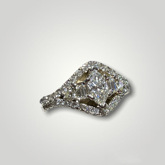 14KW Marquise Diamond Ring - Q&T Jewelry