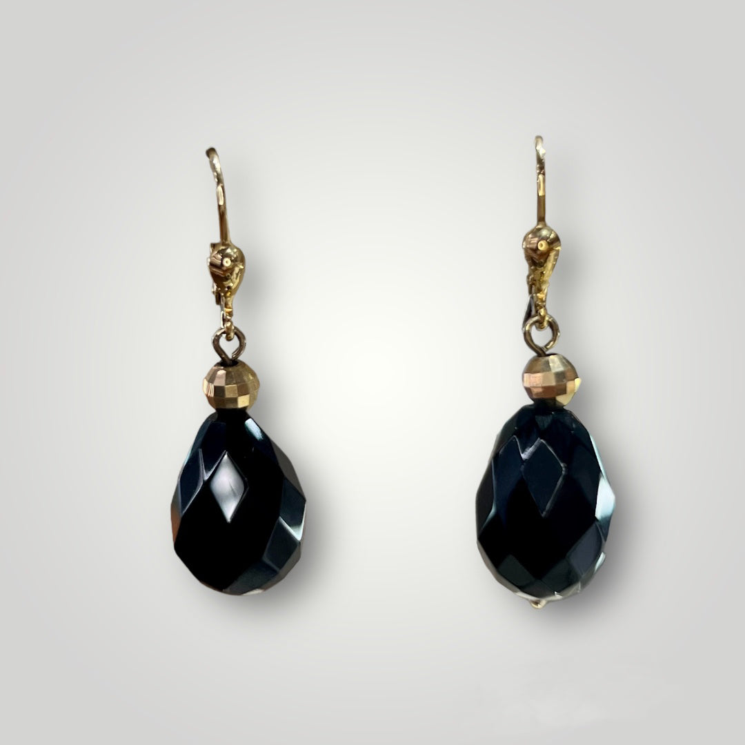 Black Onyx Dangle Earrings