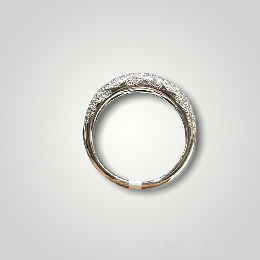 14K White Gold Pave Diamond Ring - Q&T Jewelry