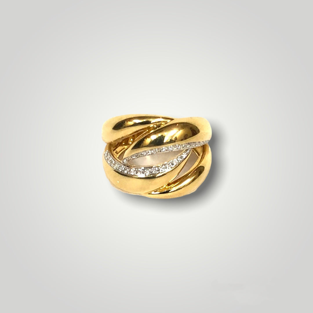 18K Yellow Gold & Diamond Ring - Q&T Jewelry