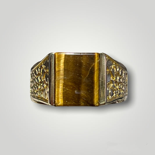14K Yellow Gold Tiger's Eye Ring - Q&T Jewelry