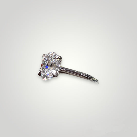 1.60ct Lab Created Oval Diamond Engagement Ring