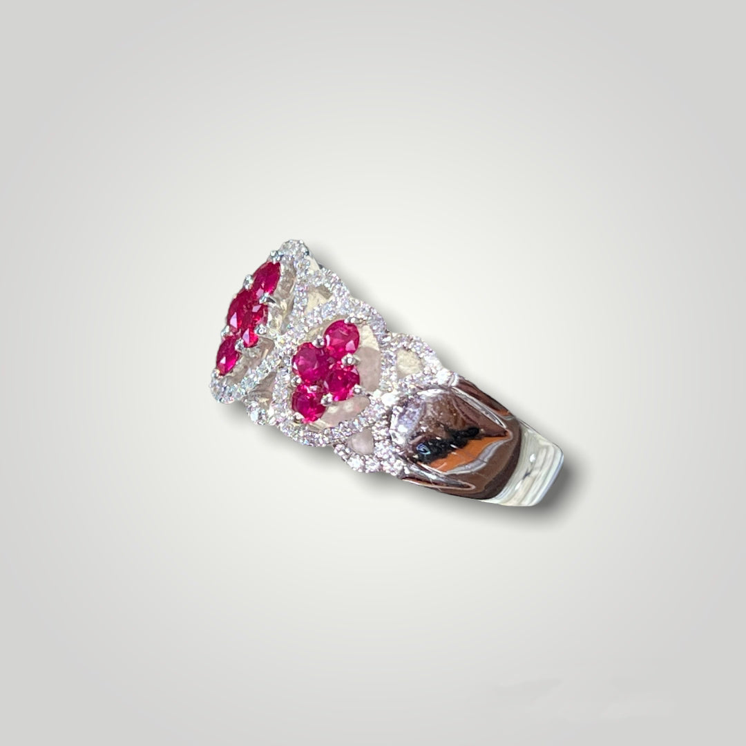 Ruby and Diamond Right Hand Ring - Q&T Jewelry