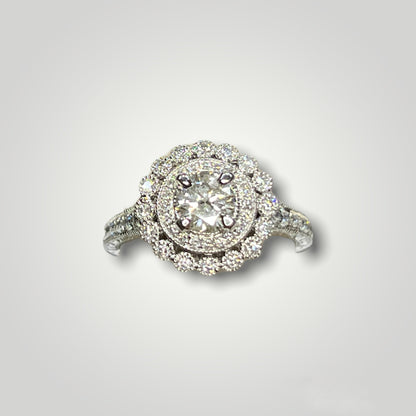 Women's Diamond Halo Engagement Ring - Q&T Jewelry