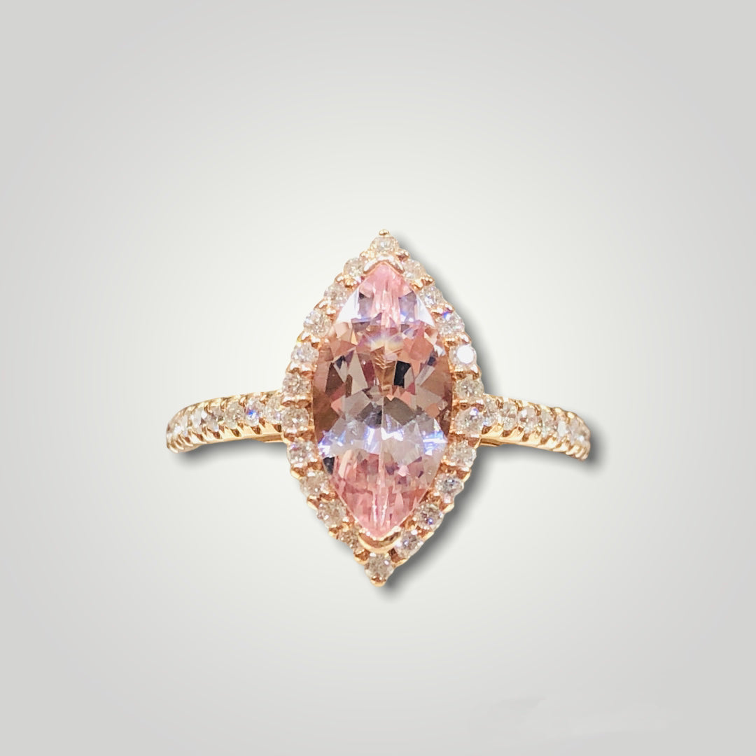 Morganite Diamond Ring - Q&T Jewelry