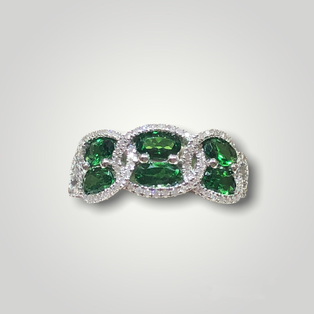 Women's Green Garnet Ring - Q&T Jewelry