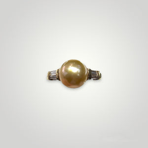 Golden Pearl Ring