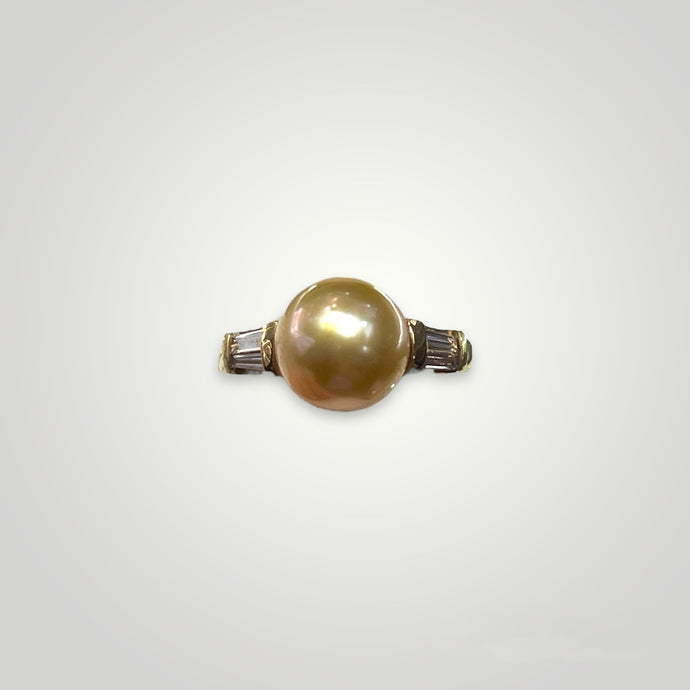 Golden Pearl Ring