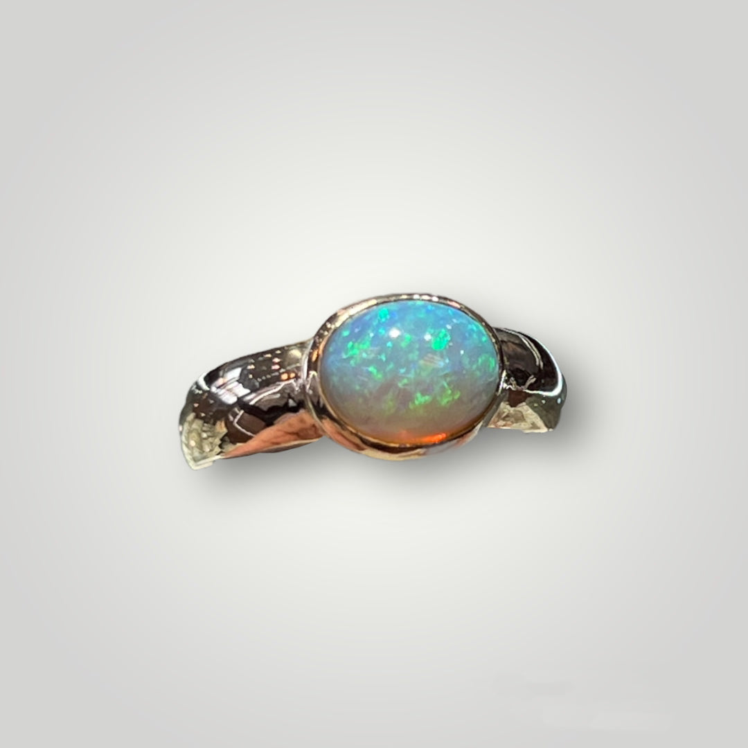 Opal Wide Banded Ring - Q&T Jewelry