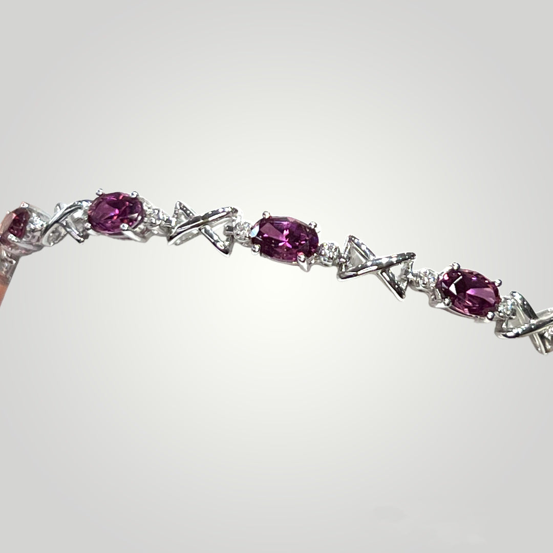 Pink Rhodolite Bracelet - Q&T Jewelry