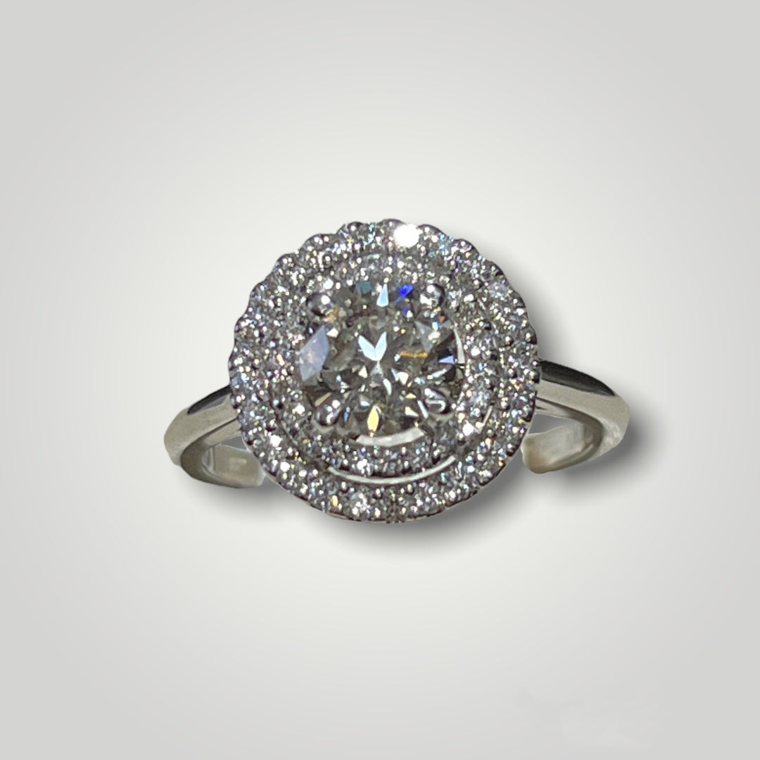 Double Halo Engagement Ring - Q&T Jewelry