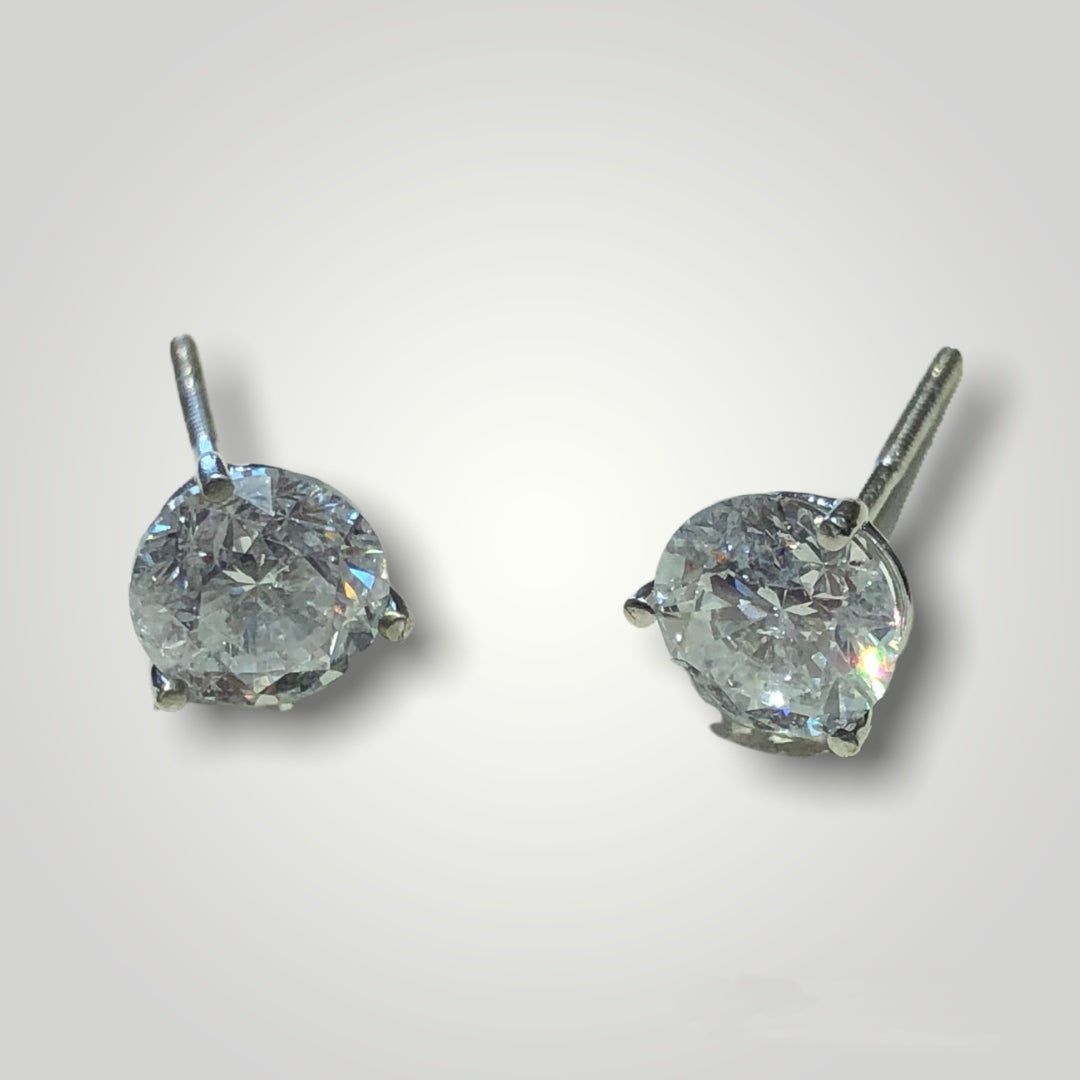 3.41ct Diamond Stud Earrings - Q&T Jewelry