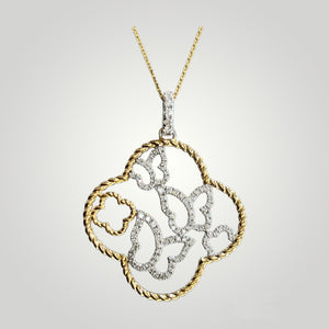 Butterflies and Flowers Pendant - Q&T Jewelry