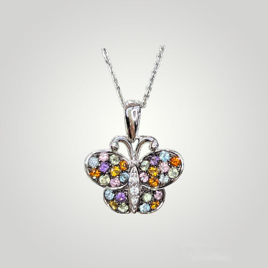 Topaz Butterfly Pendant - Q&T Jewelry