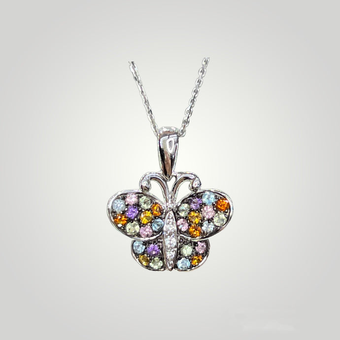 Topaz Butterfly Pendant - Q&T Jewelry
