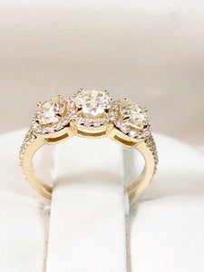 Three- Stone Anniversary Ring - Q&T Jewelry