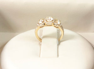 Three- Stone Anniversary Ring - Q&T Jewelry