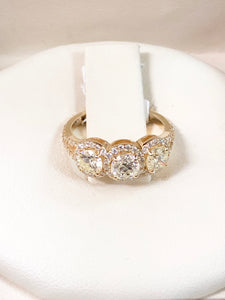 Three- Stone Anniversary Ring - Q&T Jewelry