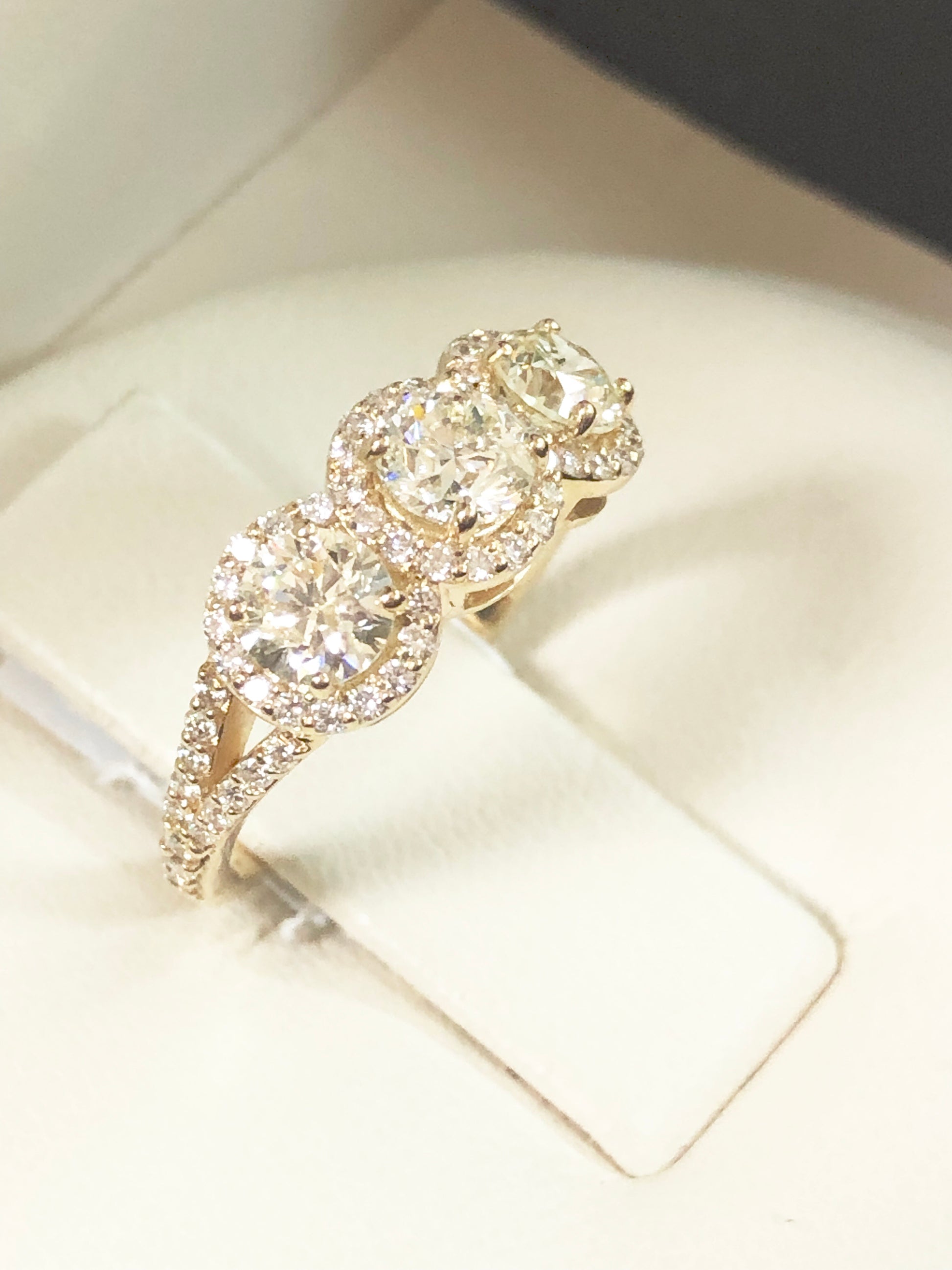 Three- Stone Anniversary Ring - Q&T Jewelry